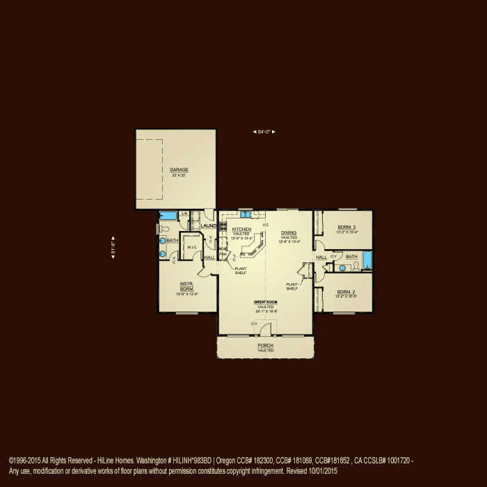 1780 standard floor plan