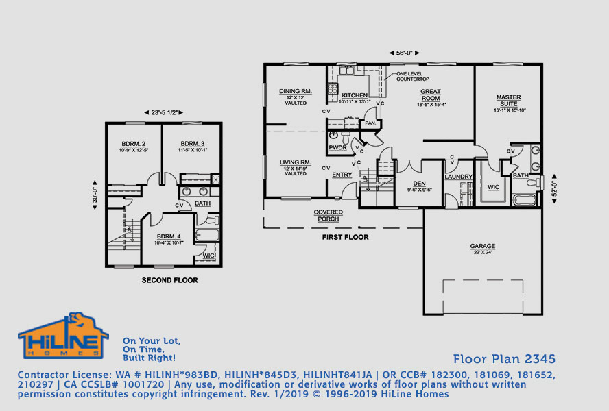 Floorplan 2345 | HiLine Homes