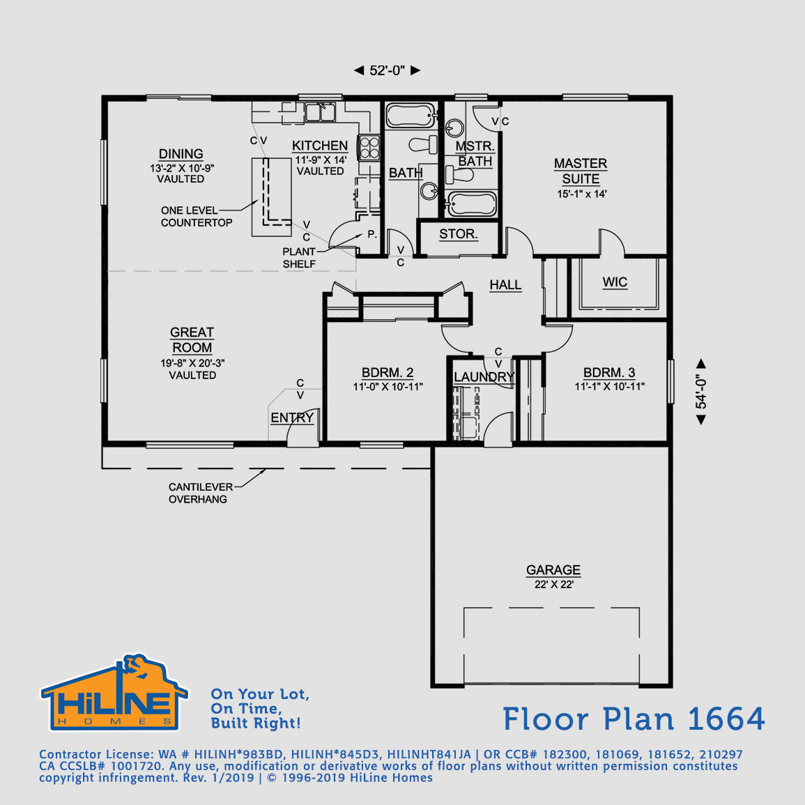 Floorplan 1664 HiLine Homes