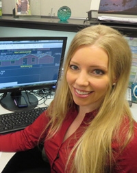 sheena blas hiline homes drafting employee at computer
