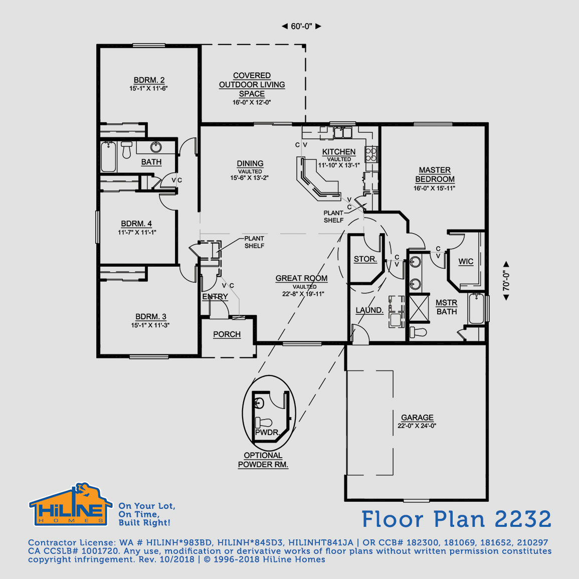 Floorplan 2232 HiLine Homes