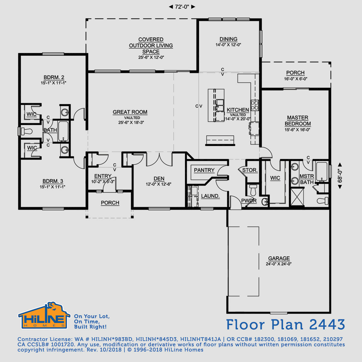 Floorplan 2443 HiLine Homes