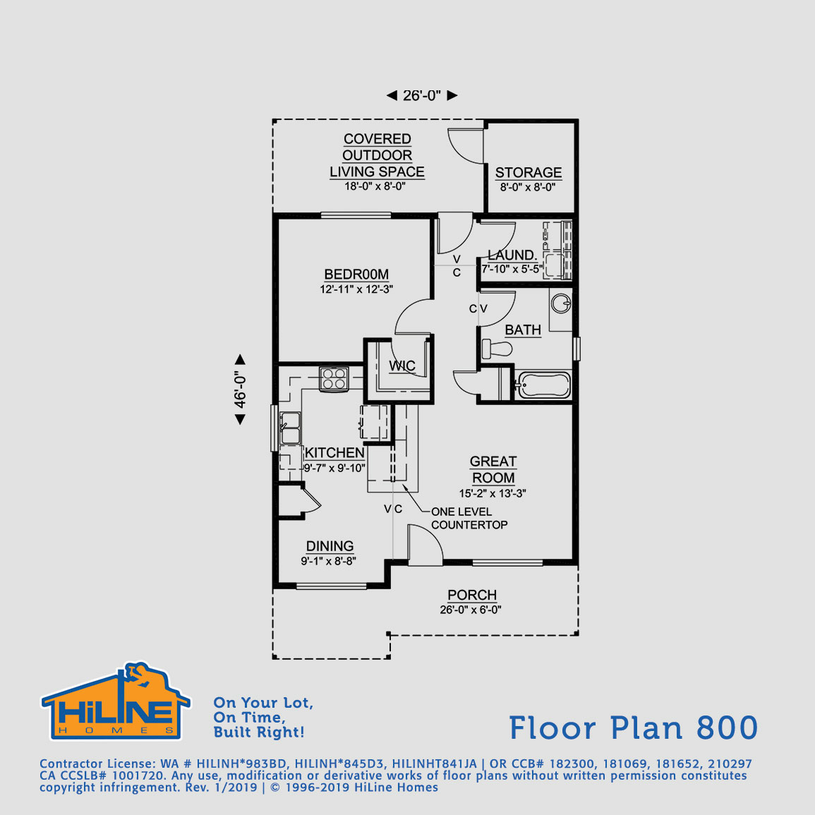 Floorplan 800  HiLine Homes