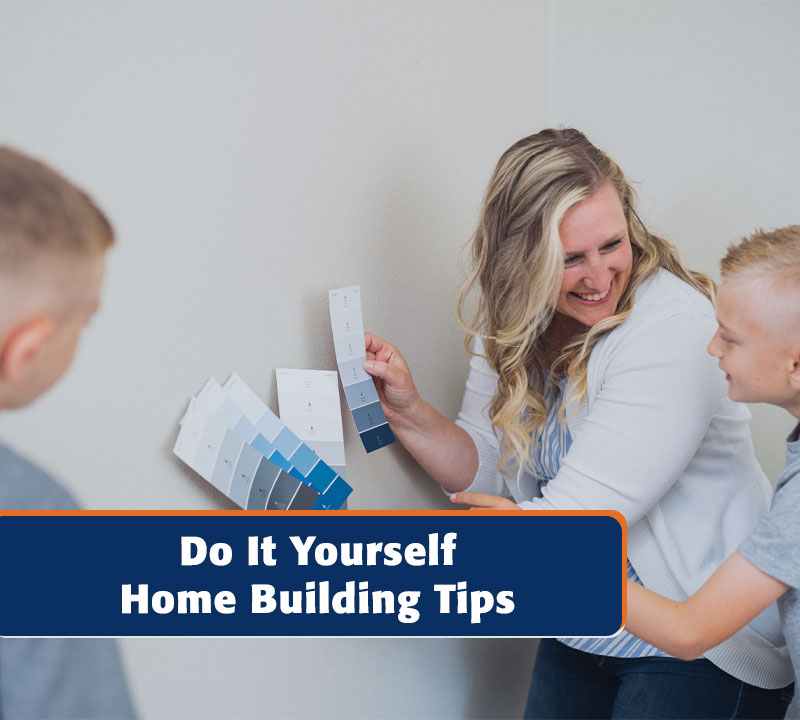 Image of family painting their new home.