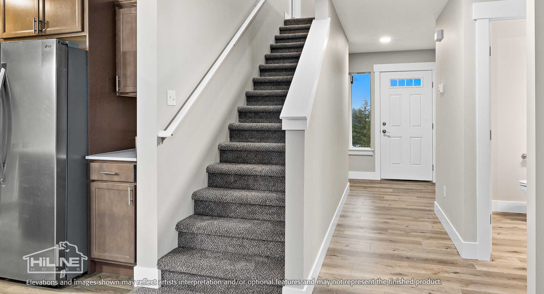 Image of Home Plan 1675 Stairs and Hallway