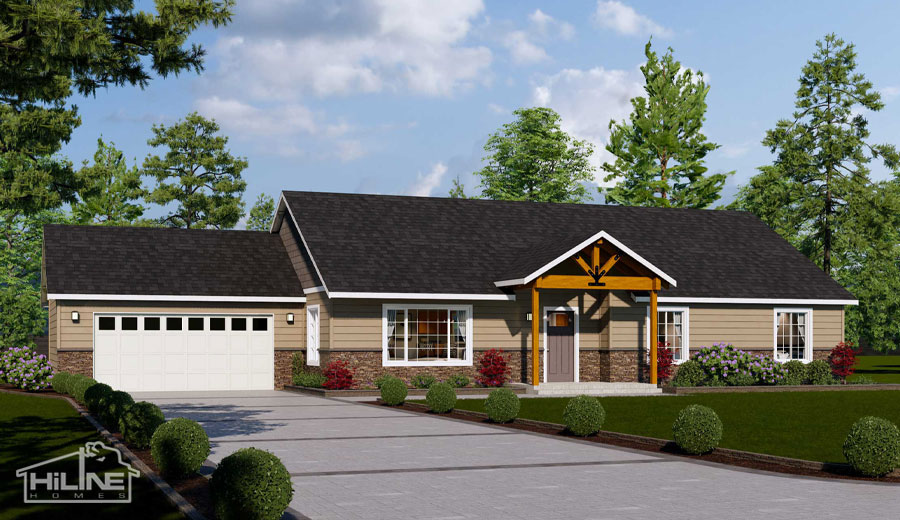 HiLine Homes Plan 1716 Optional Rendering