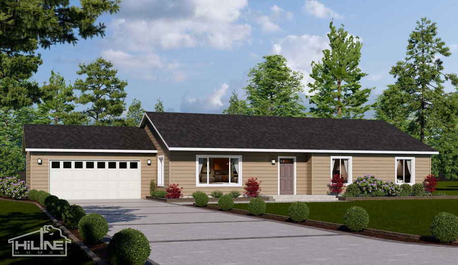 HiLine Homes Plan 1716 Standard Rendering