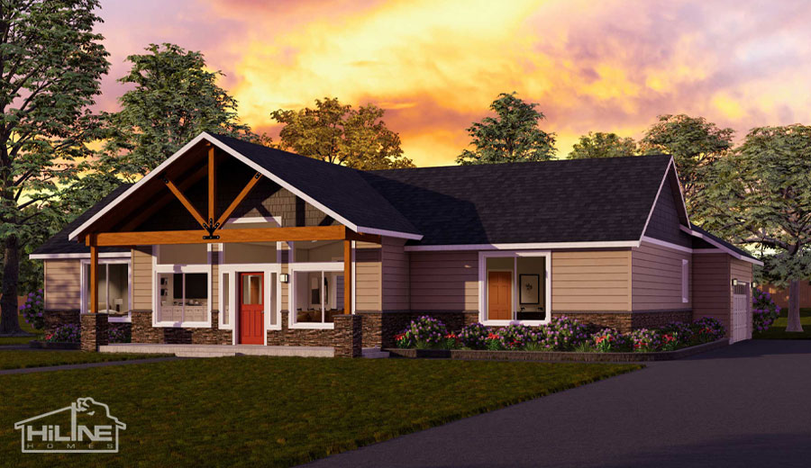 Image of HiLine Homes Plan 2188 Optional Rendering.