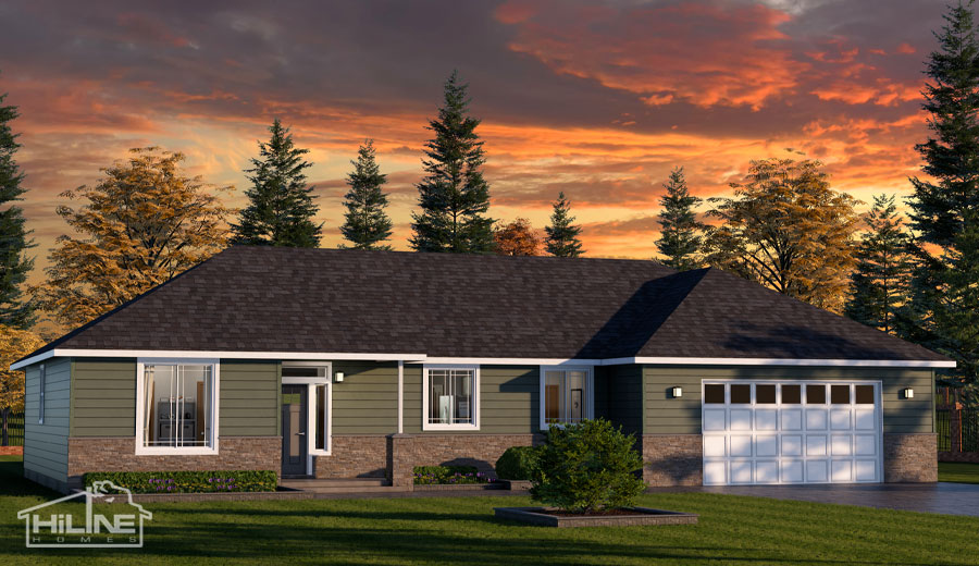 Image of Home Plan 1793 Hip Roof Custom Features.
