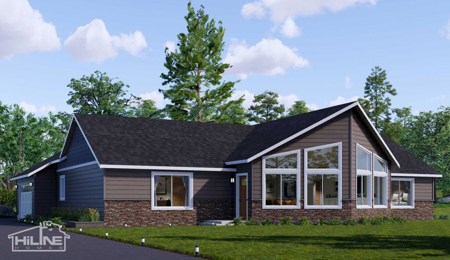 Image of HiLine Homes Plan 2041 Optional Rendering.