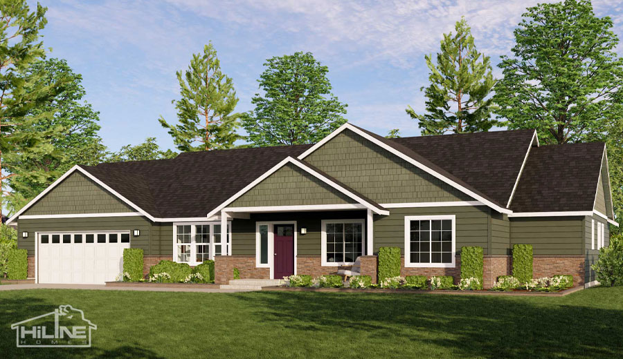 Image of HiLine Homes Plan 2042 Optional Rendering.