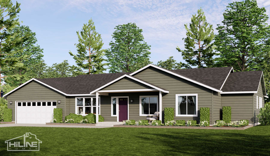 Image of HiLine Homes Plan 2042 Standard Rendering.