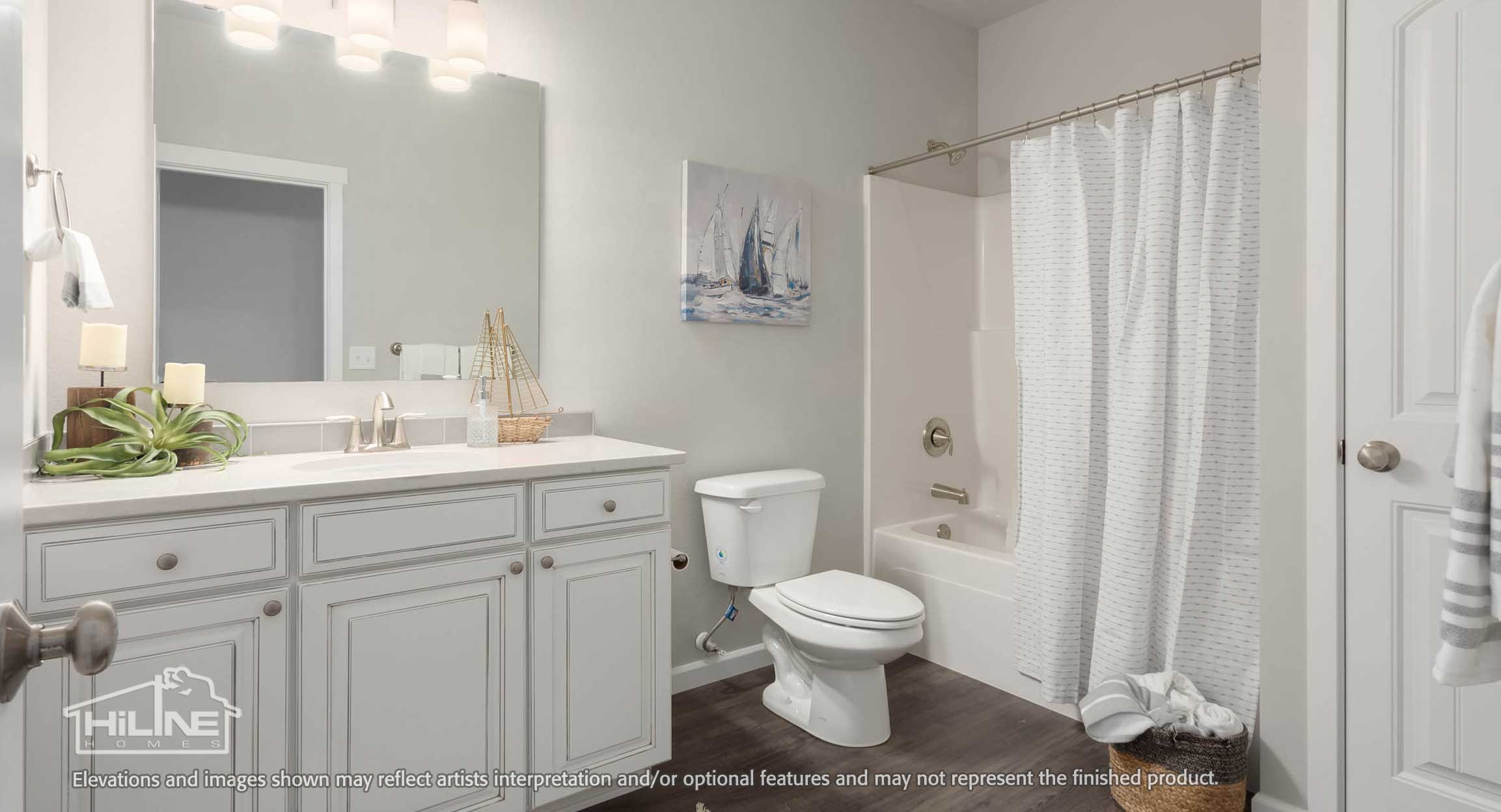 Image of HILine Homes Plan 2152 Guest Bathroom.