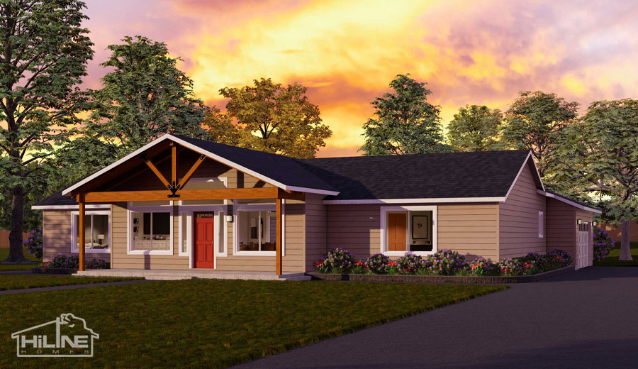 Image of HiLine Homes Plan 2188 Standard Rendering.