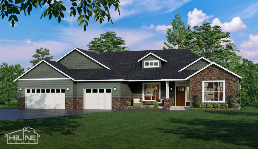 Hiline Home Plan 2248 Optional Rendering