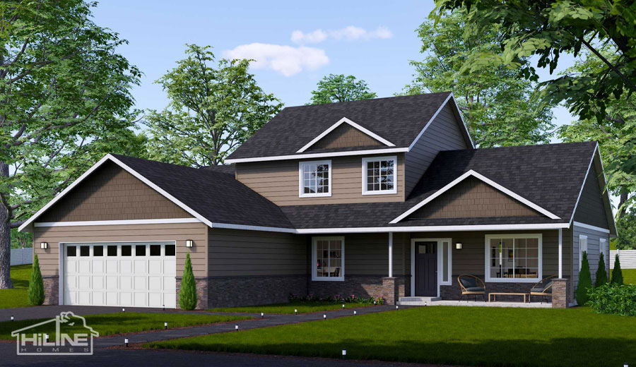 Image of HiLine Homes Plan 2345 Optional Exterior Options.