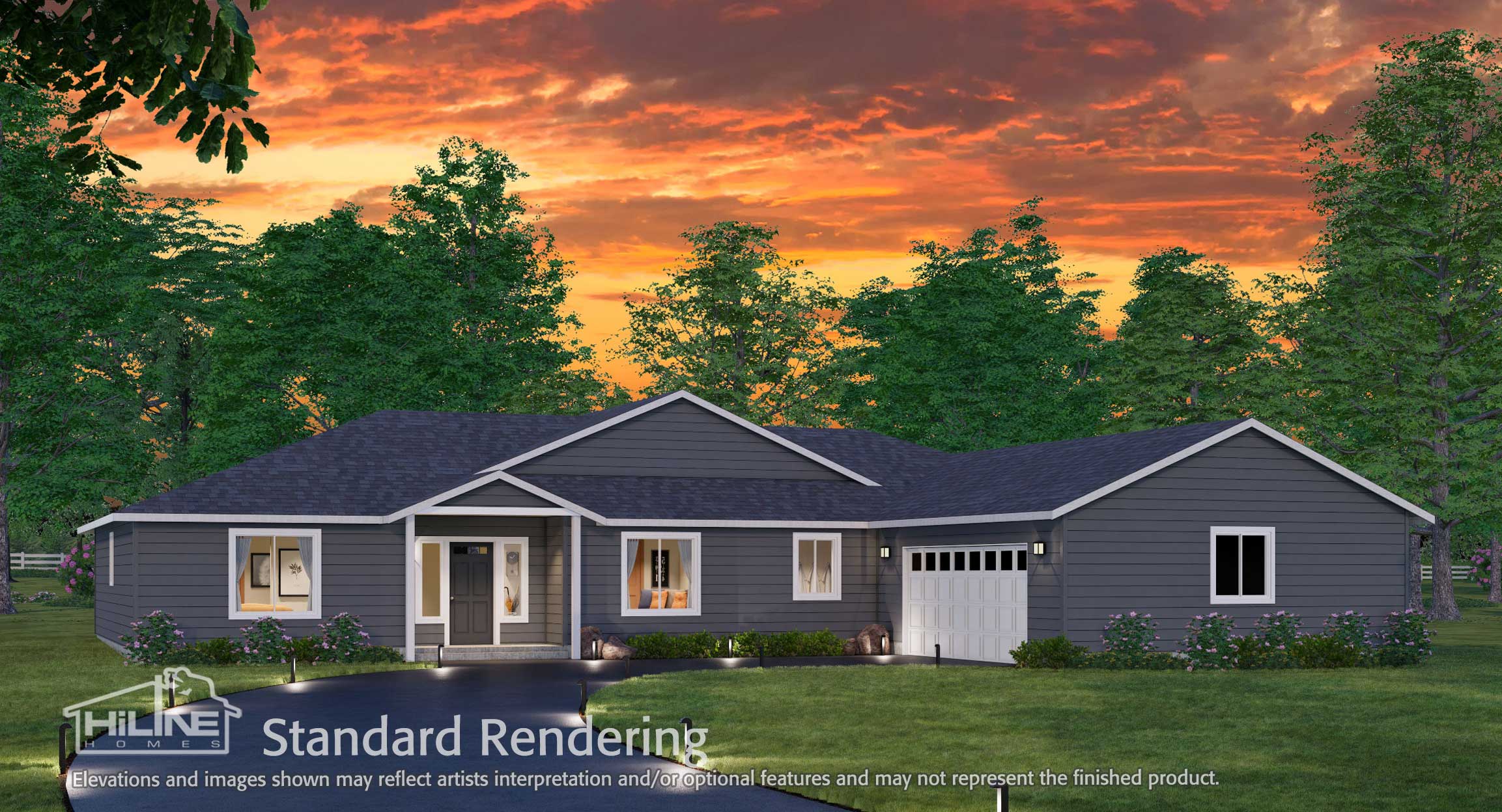 Image of Home Plan 2443 Standard Rendering.