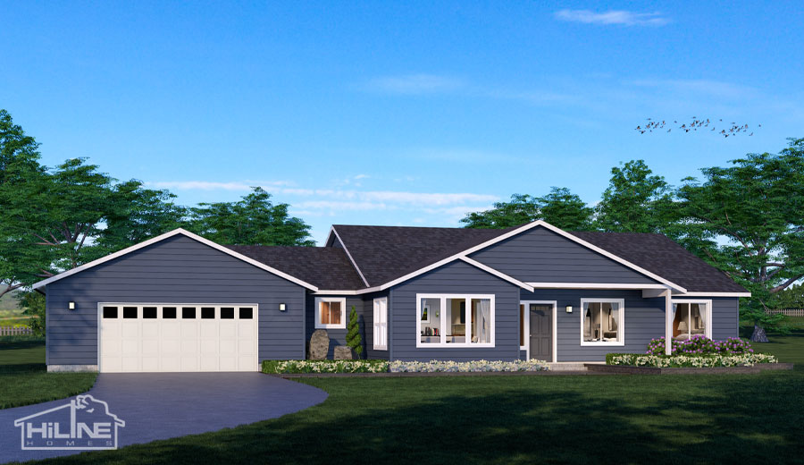 HiLine Homes Plan 2494 Popular Standard Exterior Option