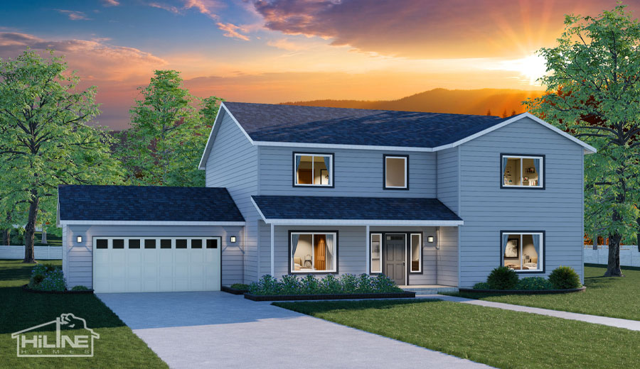 HiLine Home Plan 3072 Standard Exterior Options
