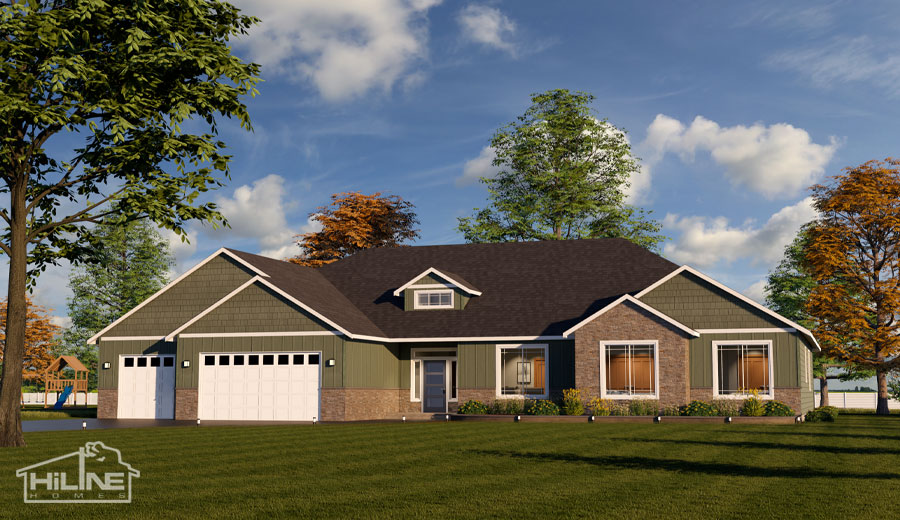 Image of HiLine Homes Plan 3464H Enhanced Exterior Options