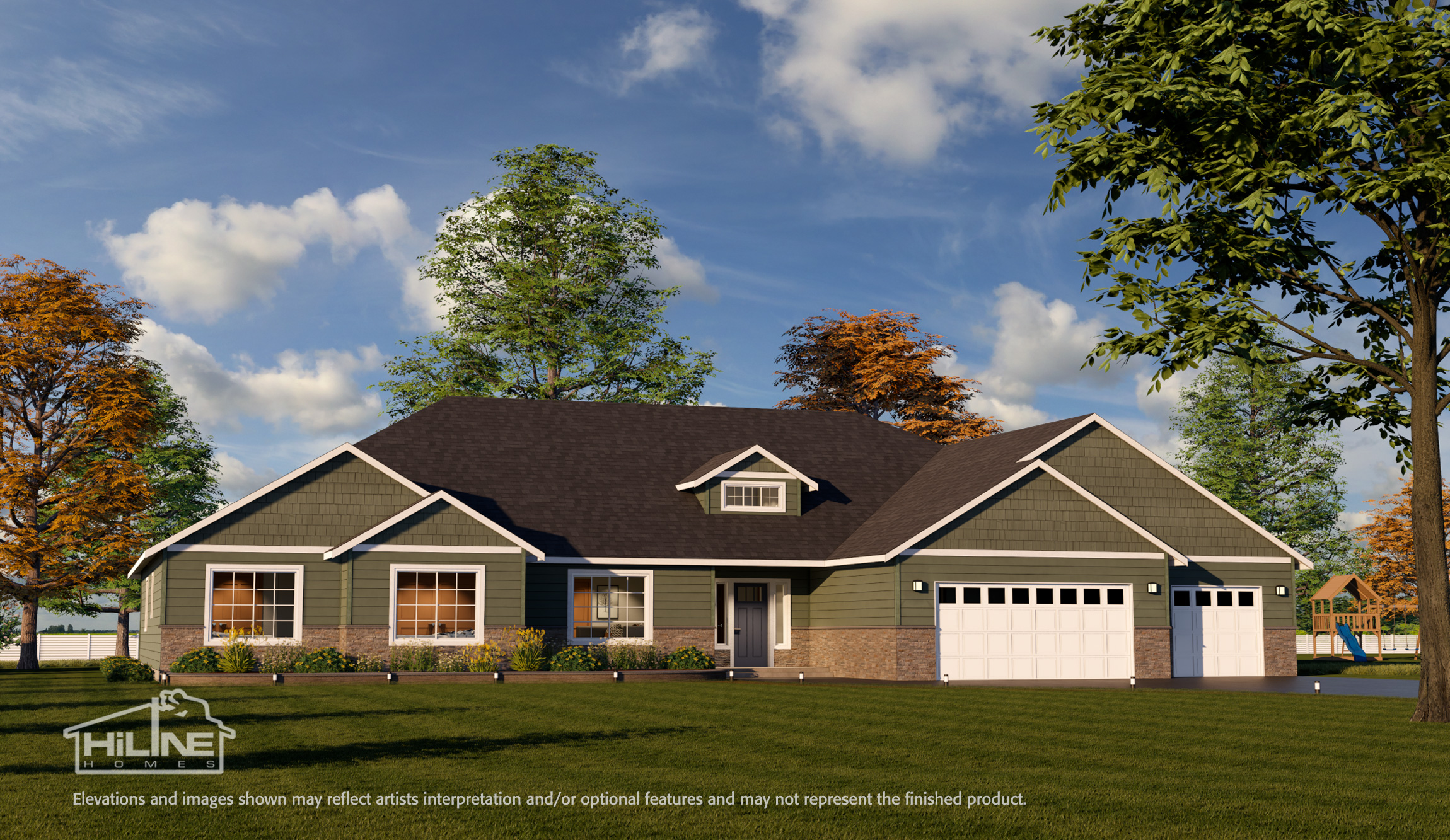 Image of Home Plan 3464H Optional Rendering.