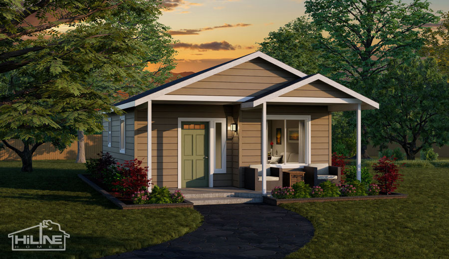 Image of HiLine Homes Plan 500 Standard Rendering.