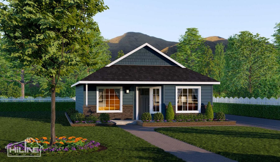 HiLine Home Plan 897BOptional Rendering