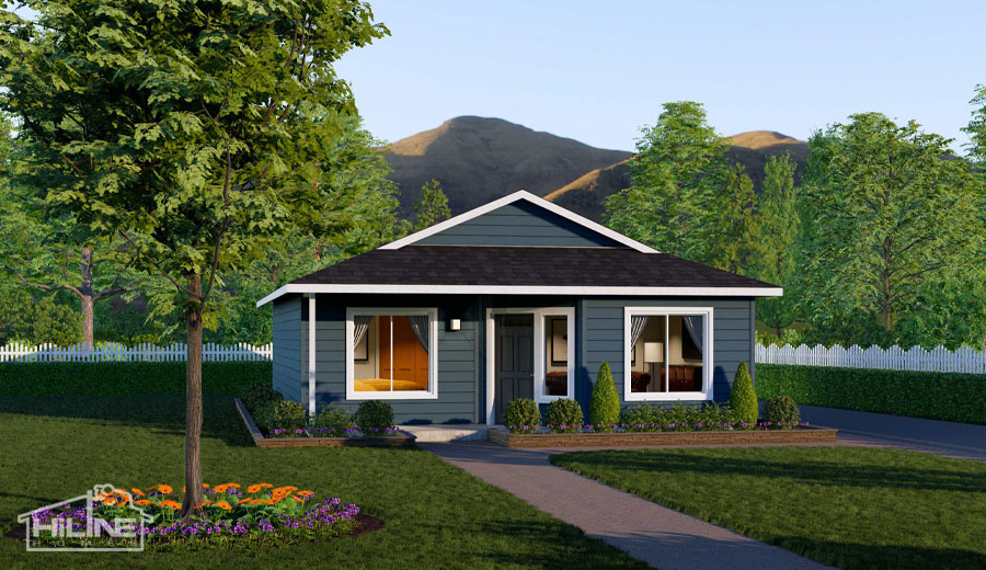 HiLine Home Plan 897B Standard Rendering