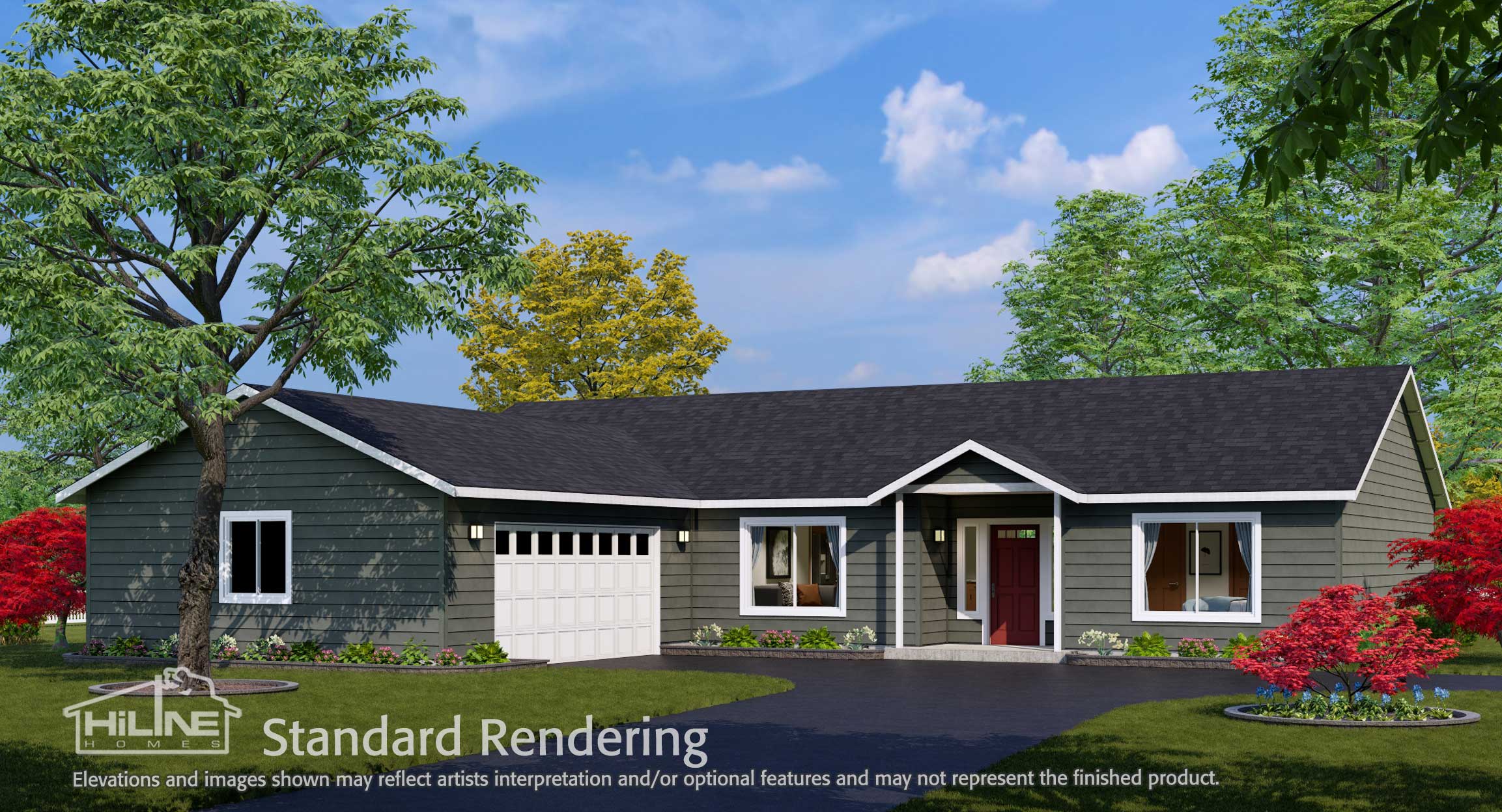 Image of Home Plan 1940B Standard Rendering Right Orientation.