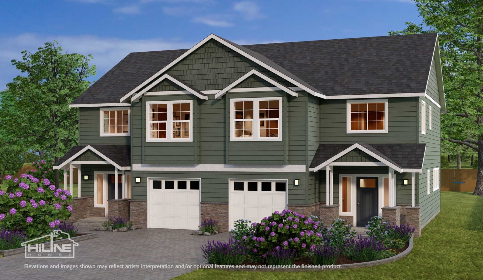 Plan 3322 2 Unit Duplex HiLine Homes