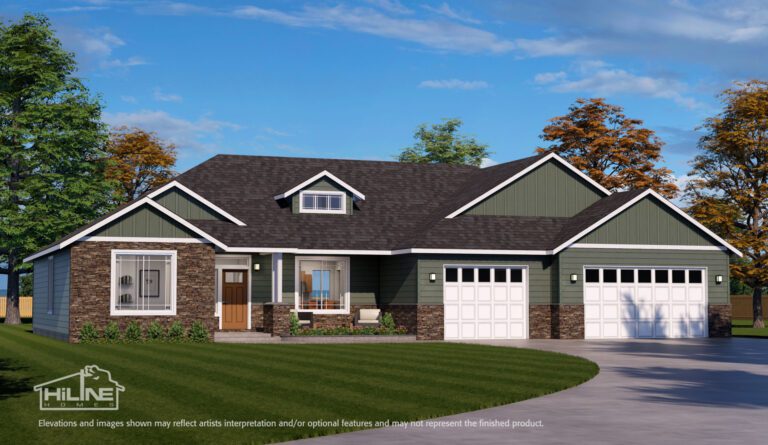 Home Plan 2248 enhanced elevation.