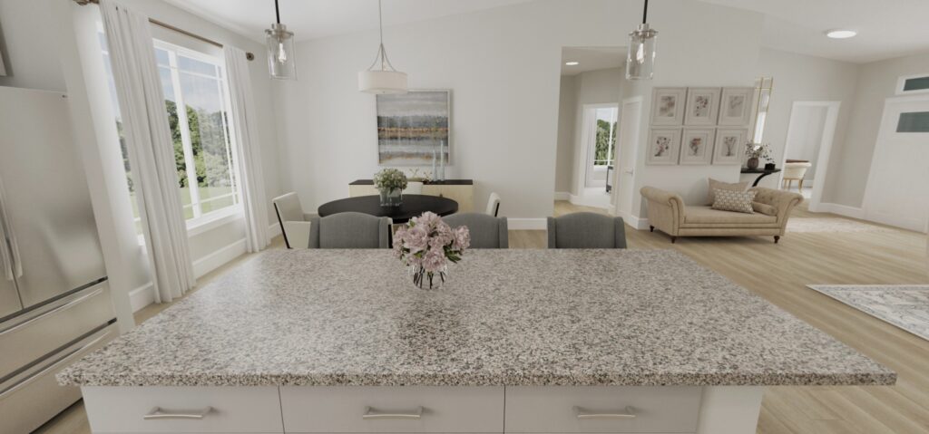 Home Plan 2248 kitchen island.