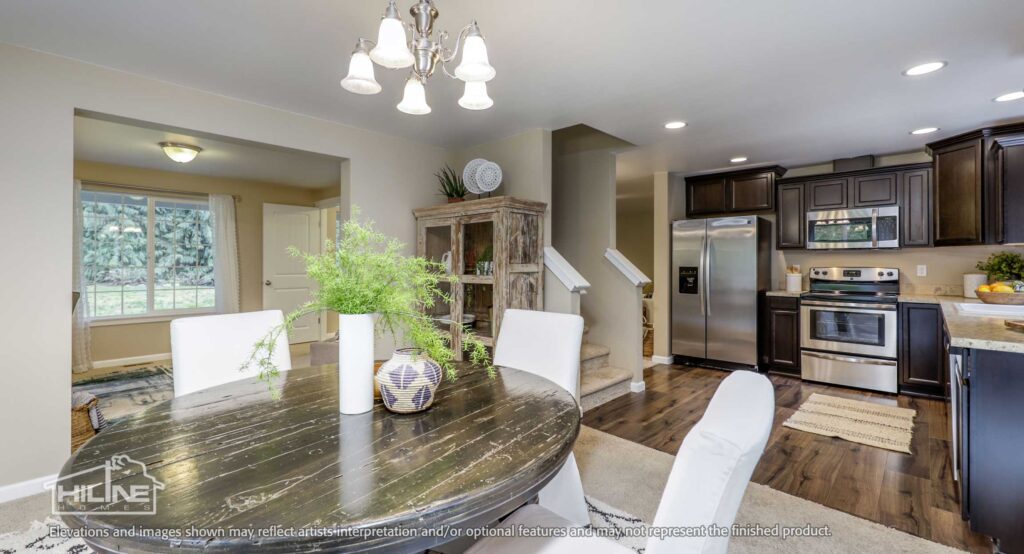 Home Plan 1768 dining and kitchen.