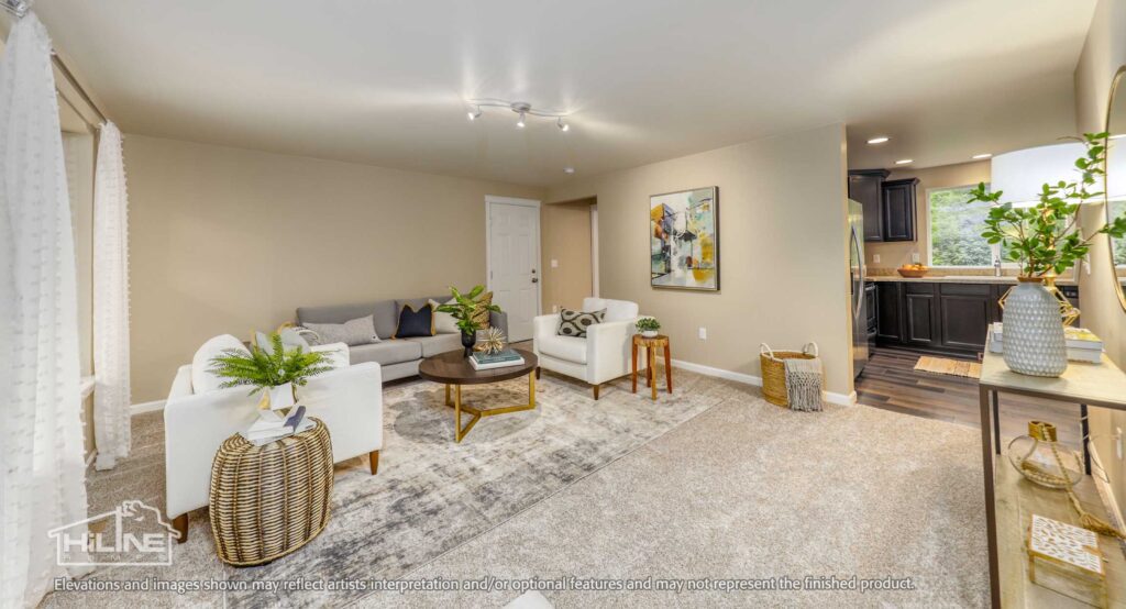 Home Plan 1768 living room.