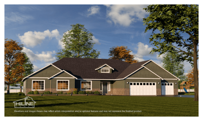 Home plan with optional elevation.