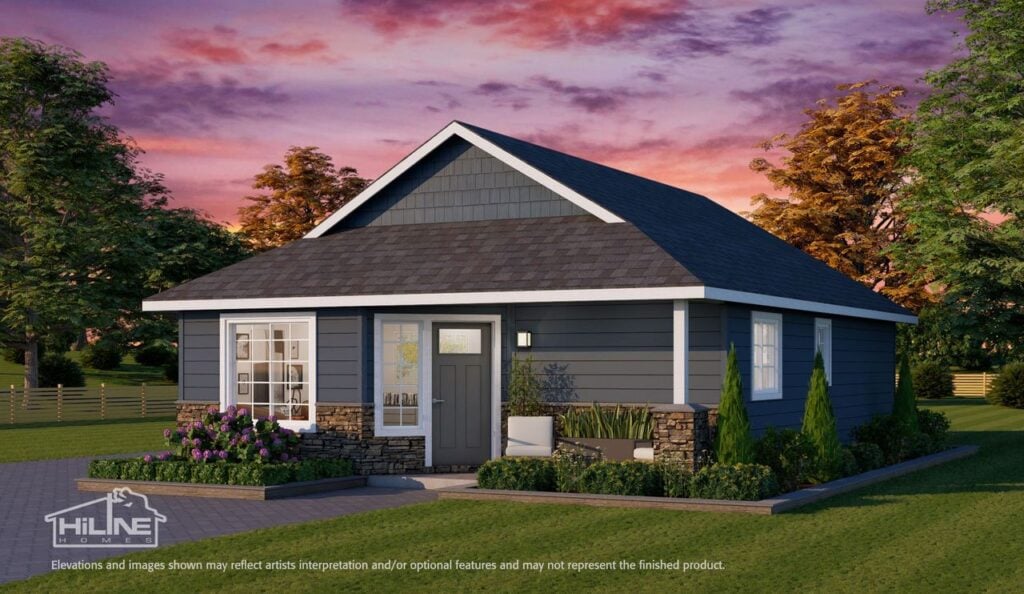 HiLine Homes ADU with optional elevation.