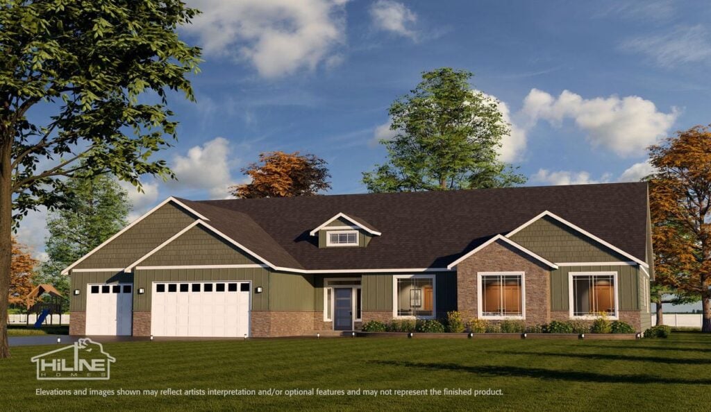 HiLine Homes enhanced elevation home build for multigerenational living.