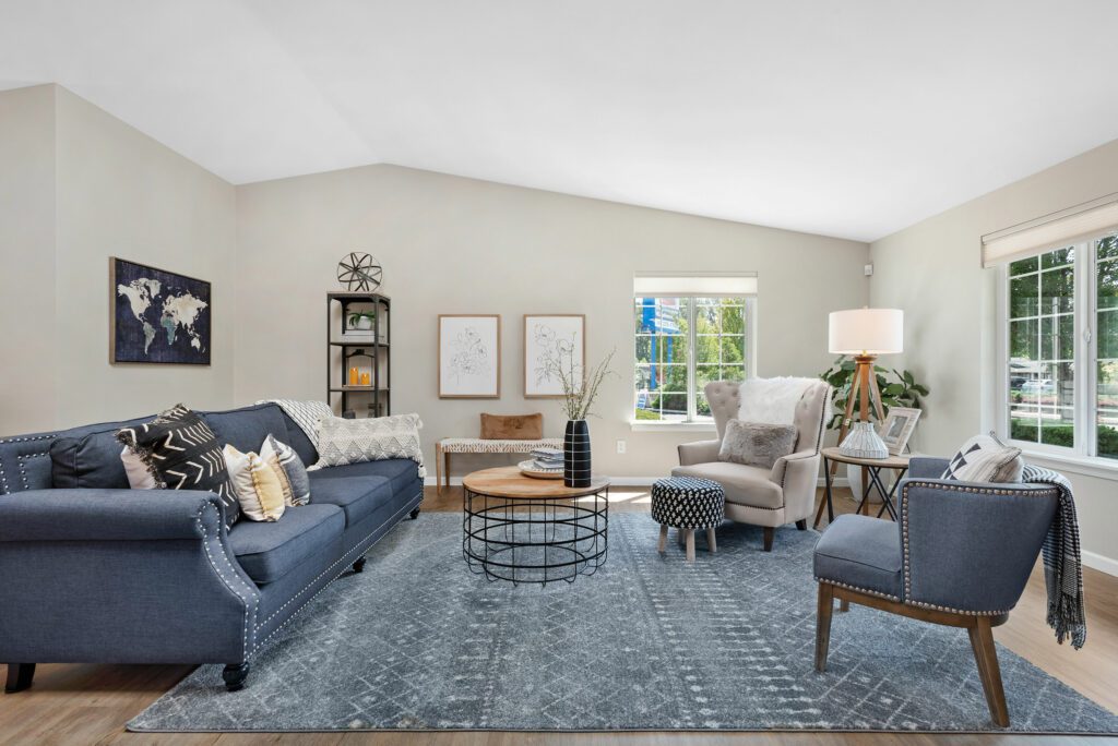Interior of 1-Story Home Plan 1716 at HiLine Homes Woodland Office.