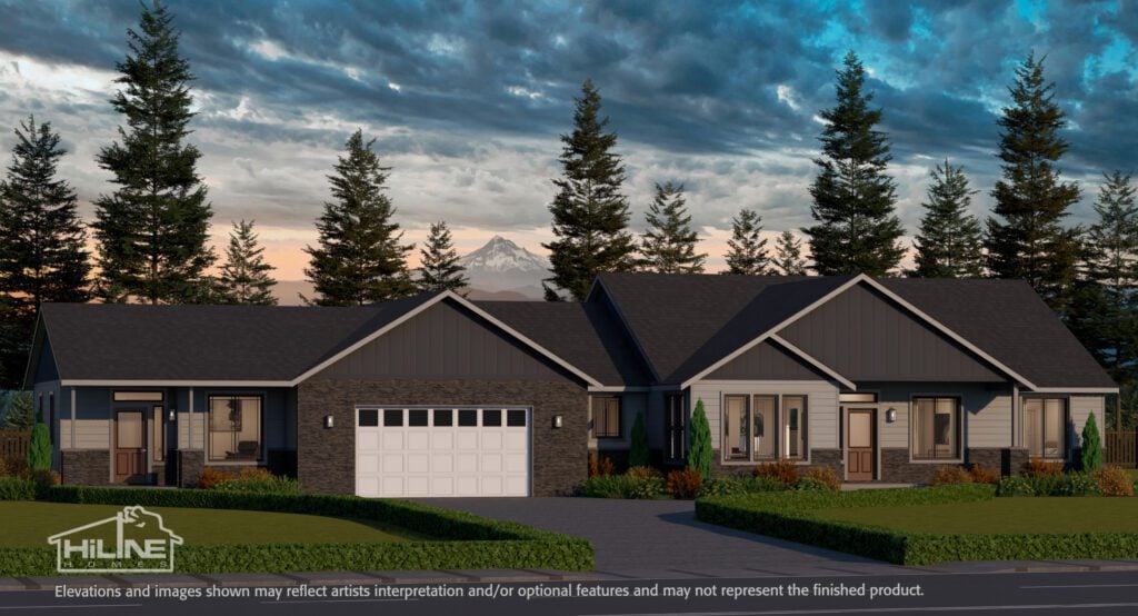 Home Plan 2318A enhanced elevation.